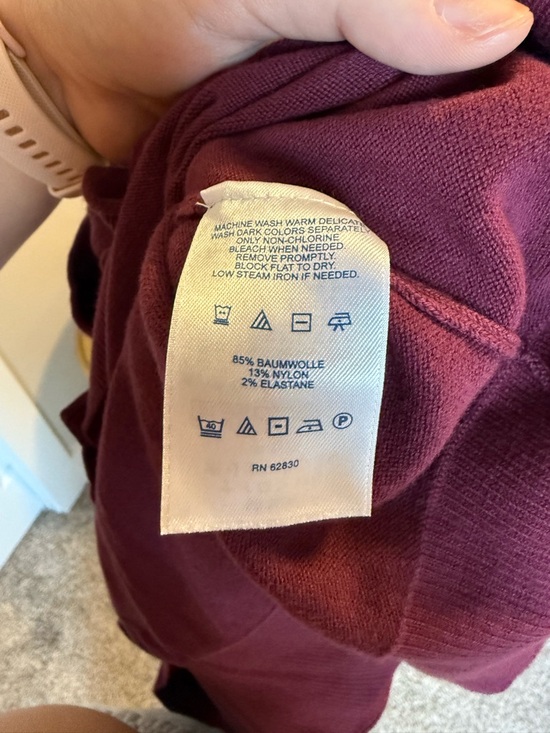 Lands’ End Burgundy Button Front Cardigan Sweater 2X Classic Soft Knit - Picture 7 of 7